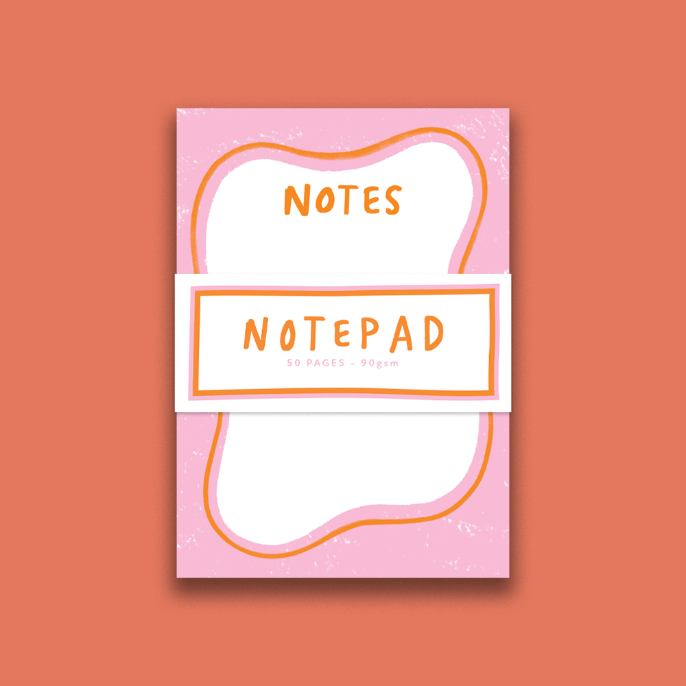 Pink Asymmetric Note Pad — Bookishly