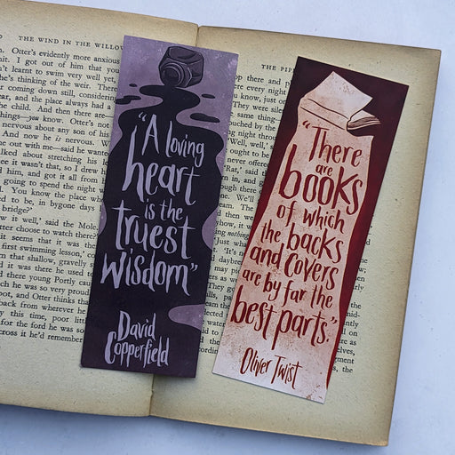 Set of Two Charles Dickens Quote Bookmarks