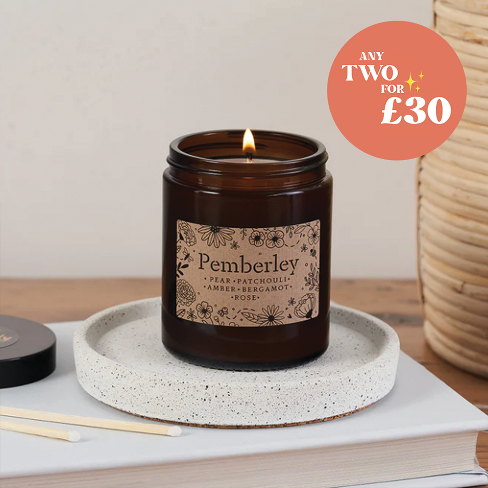 Pemberley Book Lover Vegan Candle 50 Hour Burn Time Bookishly
