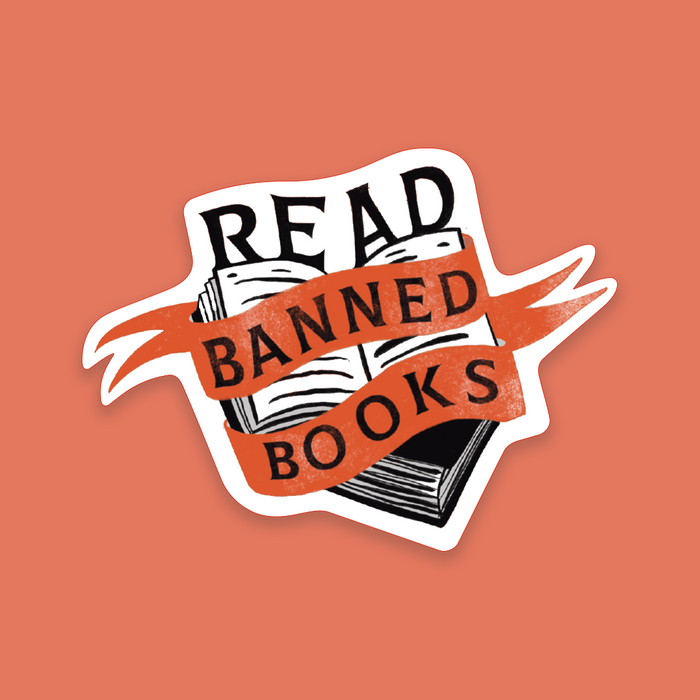 I Survived Reading Banned Books Sticker – 5in Book Lover Bumper Decal