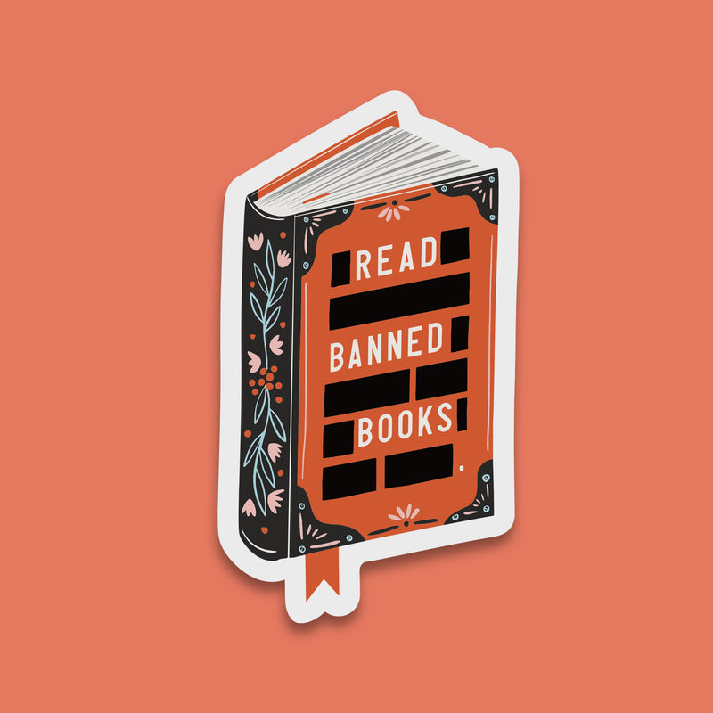 Read Banned Books. Premium large die cut sticker. Stickers for book lovers. The perfect gift for book lovers, bookworms, readers and bibliophiles. Bookish Stationery stickers. Sticker Bundle.