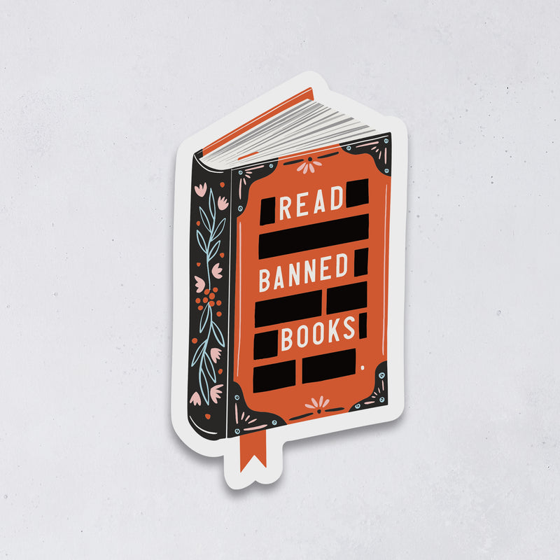 Read Banned Books. Premium large die cut sticker. Stickers for book lovers. The perfect gift for book lovers, bookworms, readers and bibliophiles. Bookish Stationery stickers. Sticker Bundle.