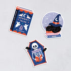 Skeleton Reader Halloween Sticker