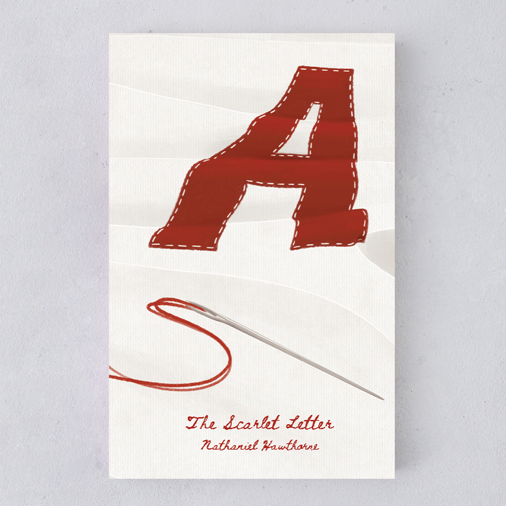 The Scarlet Letter by Nathaniel Hawthorne. Bookishly Edition illustrated. Gifts for book lovers, bookworms, readers and bibliophiles. Classic Literature. 