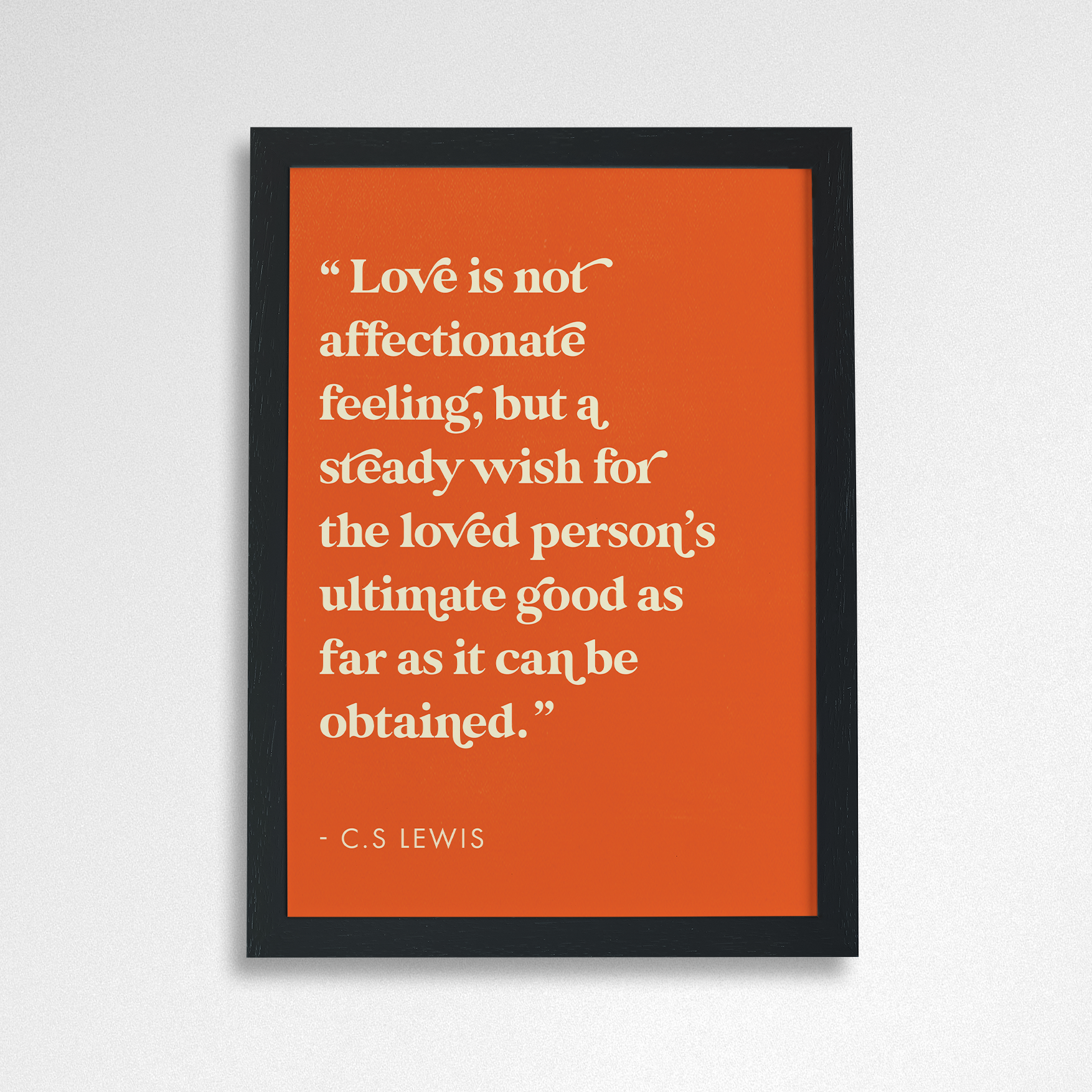 Romantic Quote Art “Steady Wish” by C S Lewis