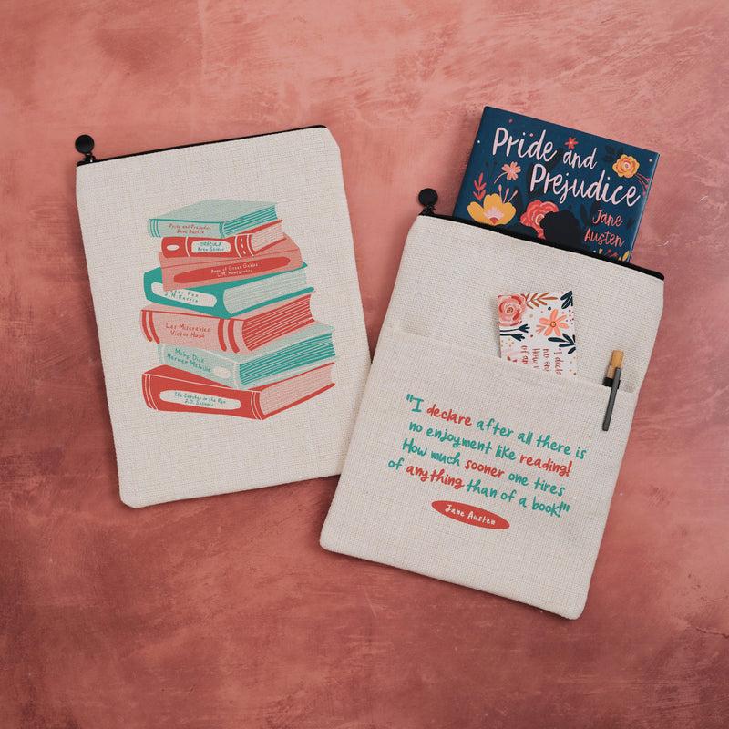 Book Lover Quote Book Sleeve | Jane Austen Reading Gift