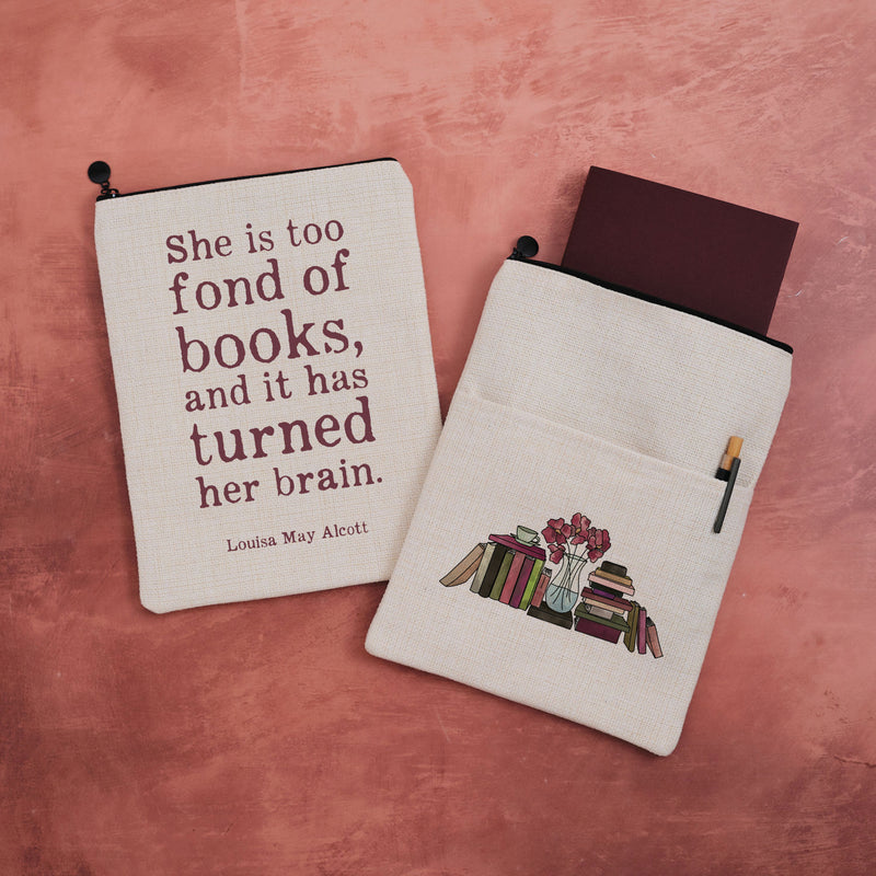 Louisa May Alcott Quote Book Sleeve | Classic Literature Reader Gift