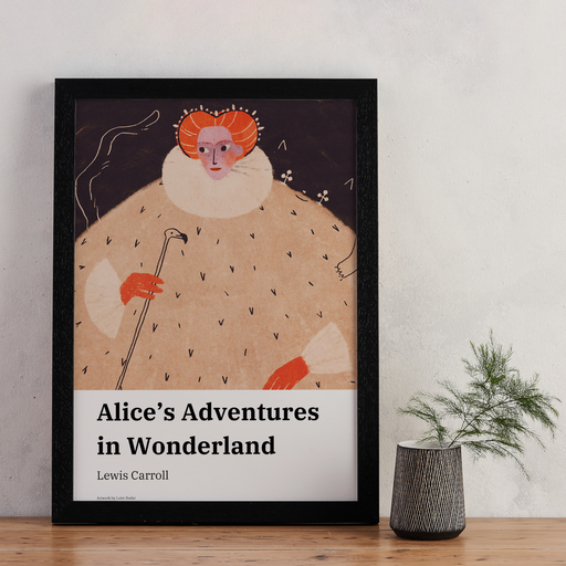 Alice's Adventures in Wonderland by Lewis Carroll. Collaboration between Bookishly and Audrey Audiobooks. Inspired by Classic Literature. Artwork for book lovers and bookworms.