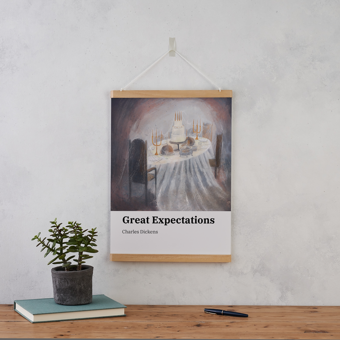 Great Expectations by Charles Dickens. Collaboration between Bookishly and Audrey Audiobooks. Inspired by Classic Literature. Artwork for book lovers and bookworms.