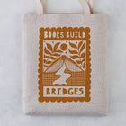 Books build bridges literary activist tote bag. Bookish graphic, Gifts for book lovers, bookworms, readers and bibliophiles. Bookish tote bag. High quality tote bag. Booktok. Bookstagram. Novel inspired accessories. Bookishly. Book bag. Canvas bag.