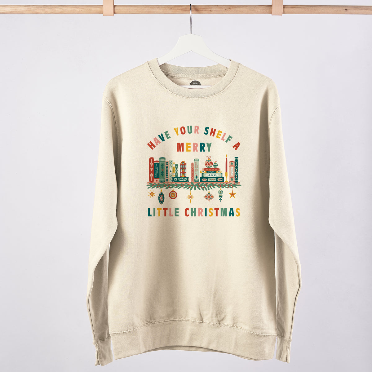 Bookish Christmas Jumper | Bookishly Bookshelf Sweatshirt