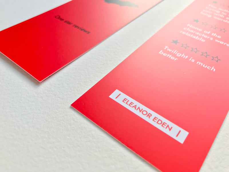 Funny Dracula Bookmark – One Star Review