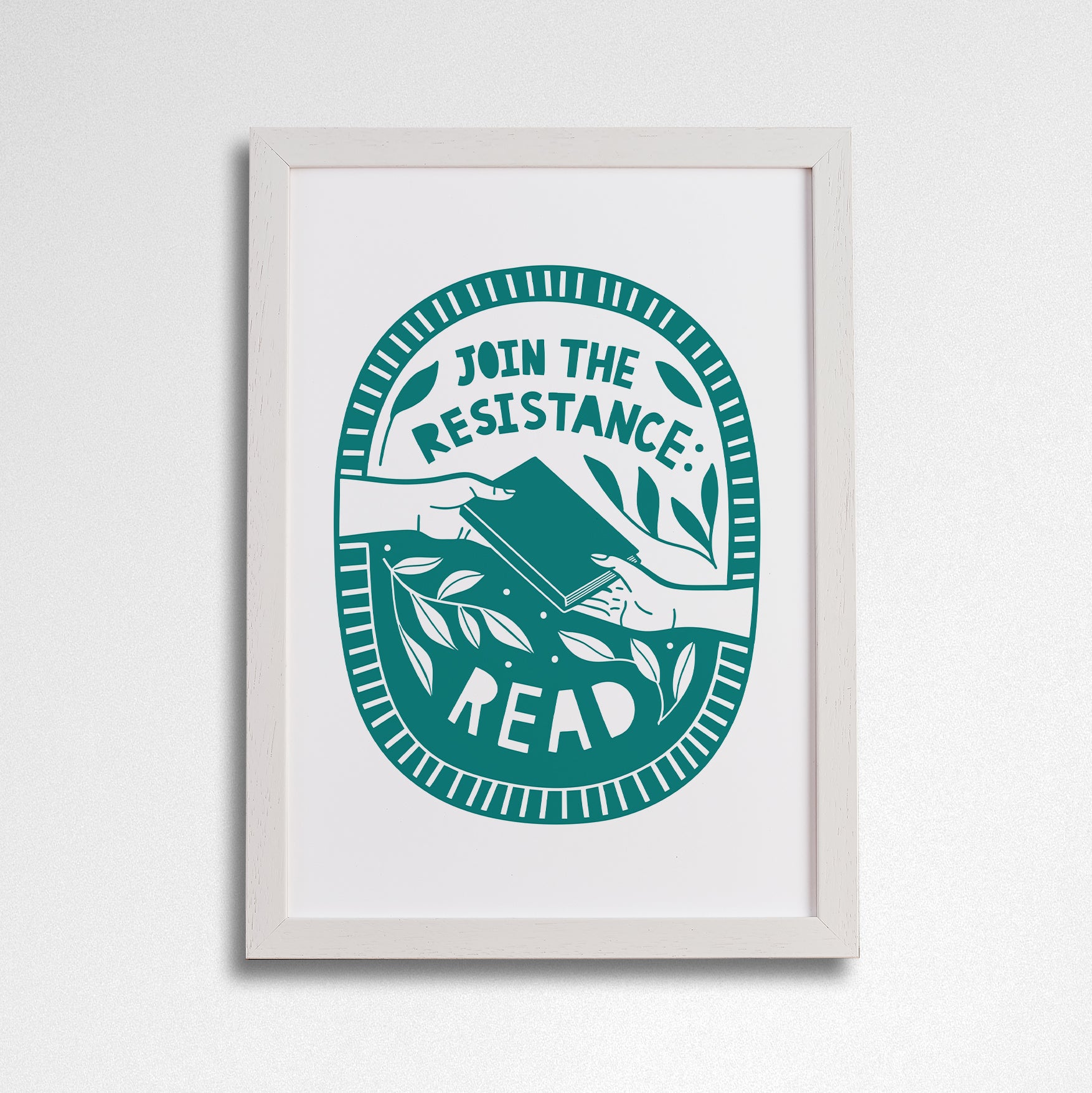 Join the resistance, read. Literary activist wall art. Bookish prints for readers. Gift for readers, book lovers, bookworms, bibliophiles. Prints by Bookishly. The Power of reading. The joy of books. Educational art.