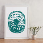Join the resistance, read. Literary activist wall art. Bookish prints for readers. Gift for readers, book lovers, bookworms, bibliophiles. Prints by Bookishly. The Power of reading. The joy of books. Educational art.