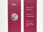 Funny Keats poetry bookmark with one star review design
