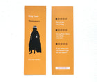 Funny King Lear bookmark with one star review joke