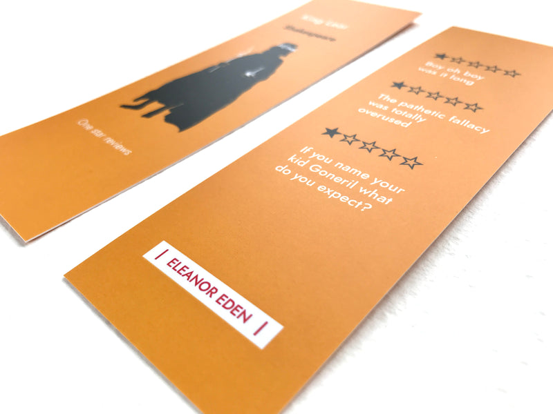 Funny King Lear Bookmark – Shakespeare One Star Review