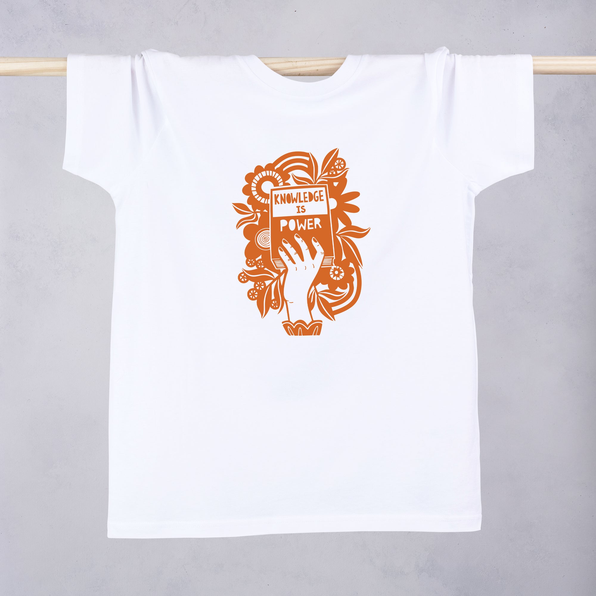 Knowledge is power. Protesting. Human Rights. Literary Activist t-shirt. Clothing for book lover, bookworms, readers and bibliophiles. Educational clothing. Power of reading. Bookishly.