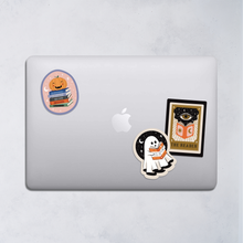 Pumpkin and Books - Halloween Premium Die Cut Sticker