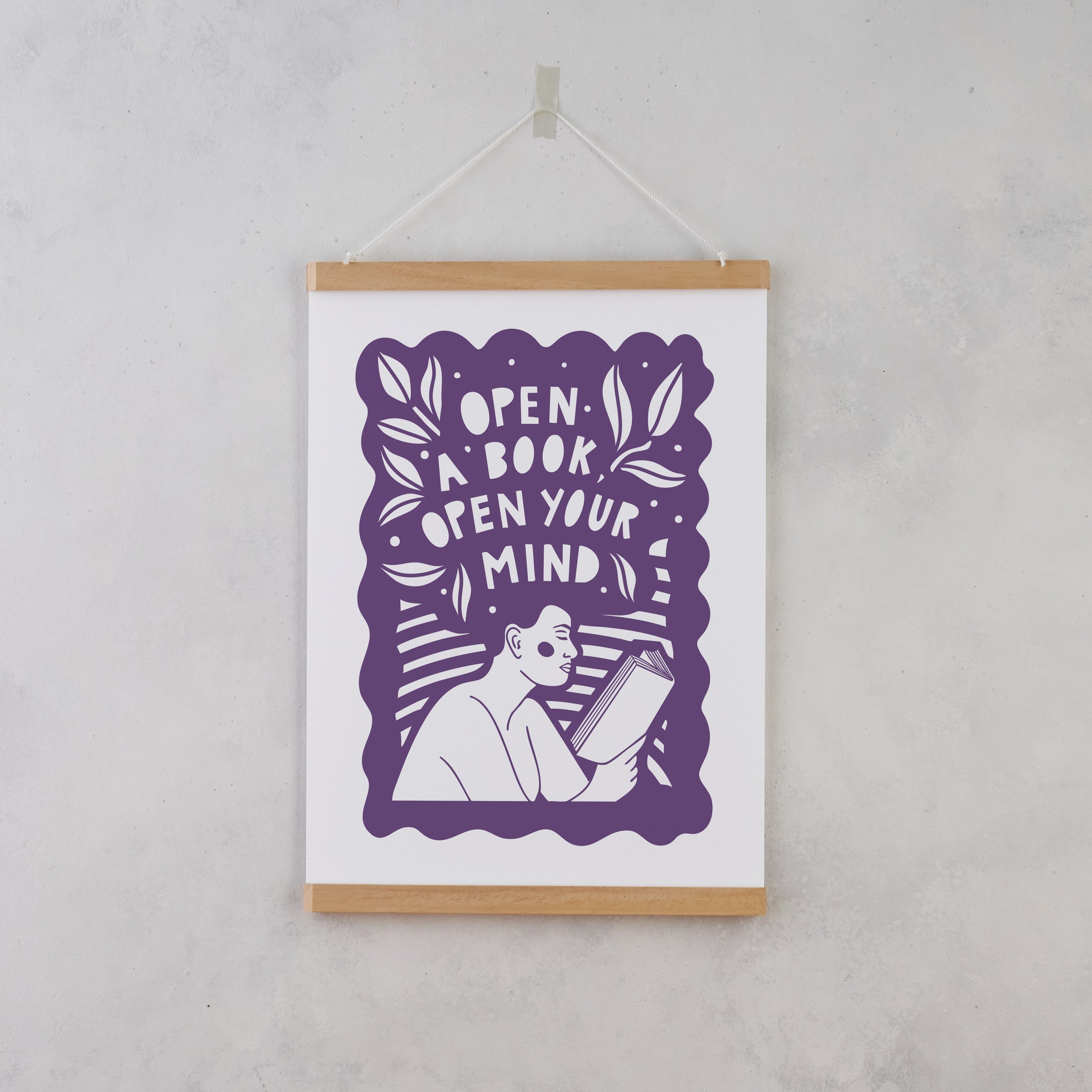 Open a book, open your mind. Literary activist wall art. Bookish prints for readers. Gift for readers, book lovers, bookworms, bibliophiles. Prints by Bookishly. The Power of reading. The joy of books. Educational art. Classroom Art.