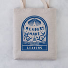 Readers make leaders literary activist tote bag. Bookish graphic, Gifts for book lovers, bookworms, readers and bibliophiles. Bookish tote bag. High quality tote bag. Booktok. Bookstagram. Novel inspired accessories. Bookishly. Book bag. Canvas bag.