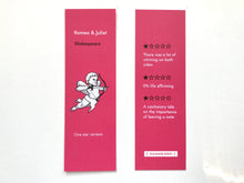 Funny Romeo and Juliet bookmark with one star review joke