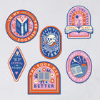 Just one more chapter. Large die cut vinyl sticker. Bookish stationery for your laptop, phone, e-reader, notebook. Perfect gift for book lovers, bookworms, readers, bibliophiles. Booktok. Bookstagram. Bookishly. UK.