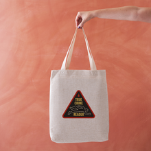 True Crime Reader Tote Bag – Bookish Merit Patch Design