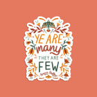 Ye Are Many They Are Few Percy Shelley Vinyl Sticker