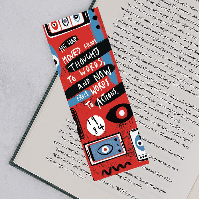 1984 bookmark. Vintage Bookmark. Teaching gifting. Thank you teacher. Gifts for teachers. End of term teacher gift. Bookmark for teacher. Cheap teacher gift. Gifts under 5. Support teachers. Classic Literature. Reading Gifts. Bookish Gift. Bookish Present. Bookmark design. Bookmark for sale. Books. Bookstagram. Booktok.