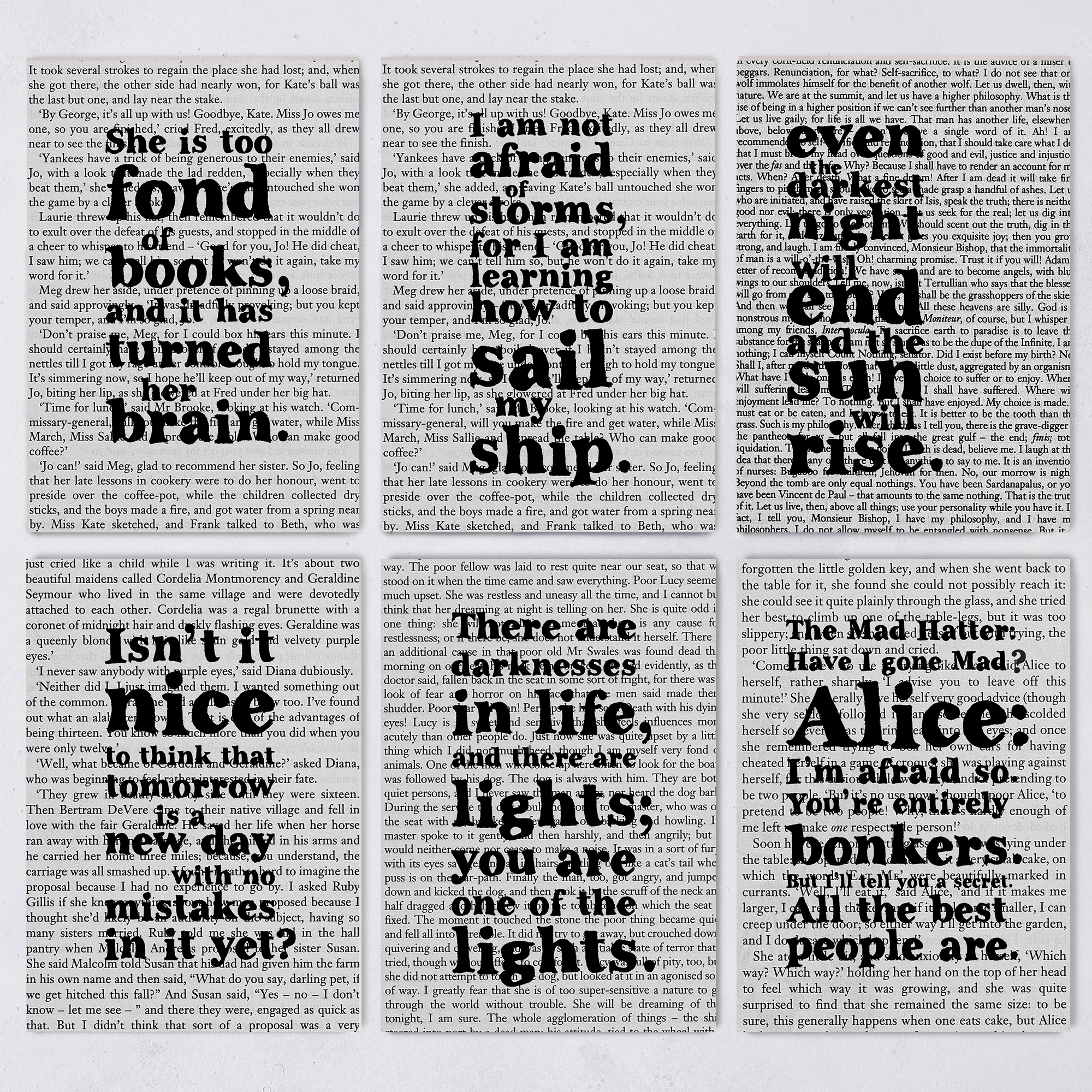 Set of 12 Book Page Print Postcards. Book lover postcards. Bookish Gifts. Pen pal. Snail mail. Sending a postcard. Love letters. Booktok. Bookstagram. Postcards for bookworms, bibliophiles, readers. Booktok lovers. Famous literary quotes. Booktok Bookstagram.