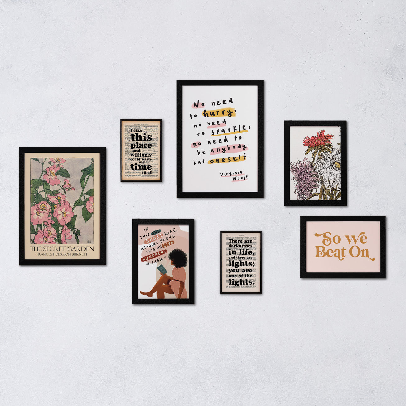 Ready to Hang Framed Gallery Wall - Bookishly Prints