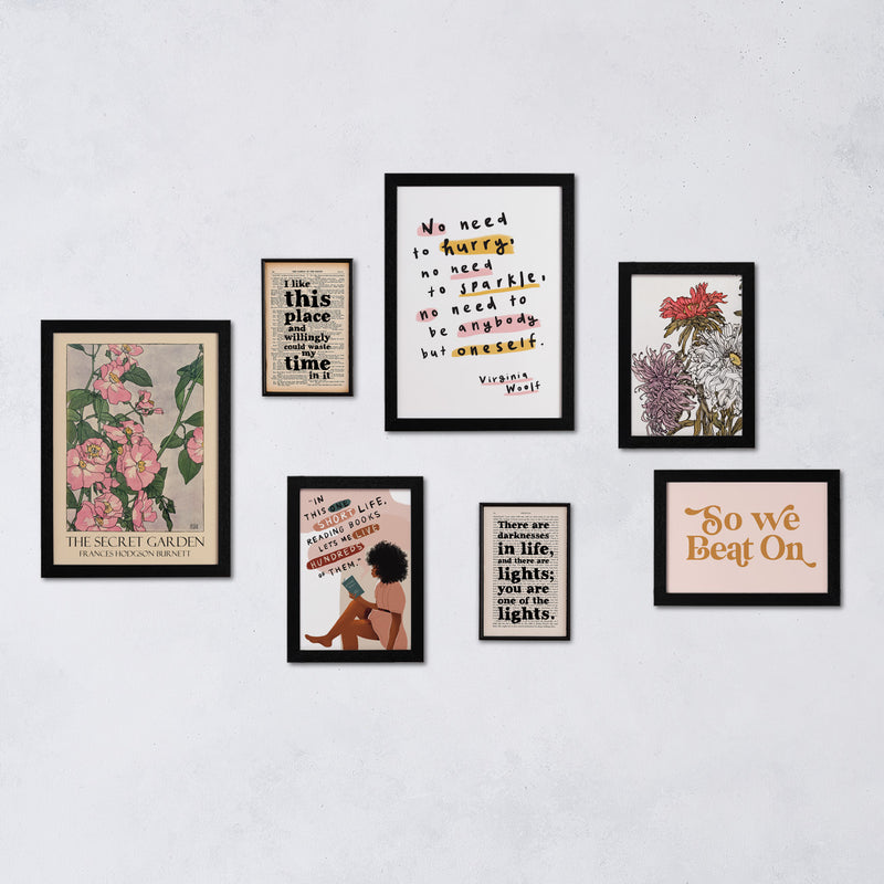 Ready to Hang Framed Gallery Wall - Bookishly Prints
