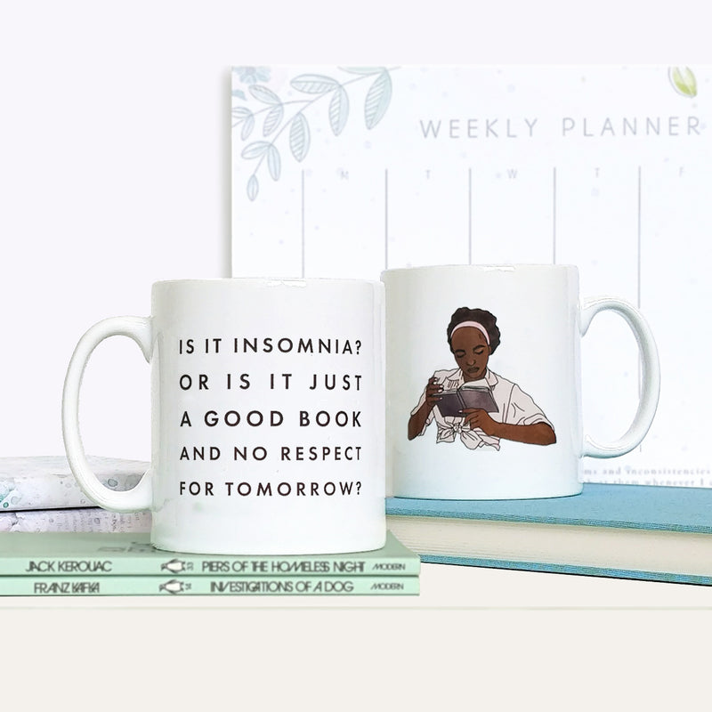 Relatable 'Is It Insomnia?" Funny Book Lover Mug