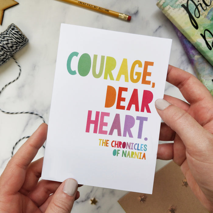 '﻿﻿Courage, dear heart.' Rainbow Sympathy Card