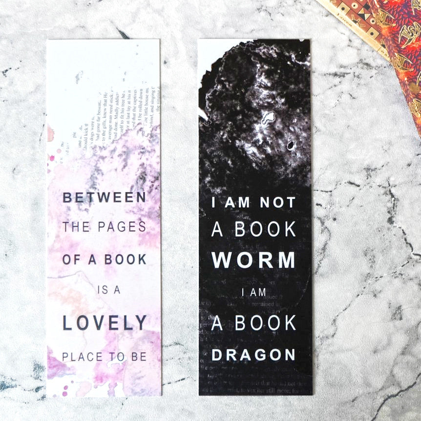 Set Of Two Book Lover Bookmarks