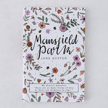 personalised mansfield park book by jane austen with floral cover