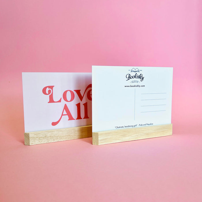 Postcards with a bold retro bookish print. Love all. Positive quotes. Encouraging Quotes. Bookish Gifts.