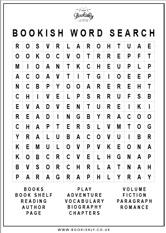 Bookishly Free Colouring Pages and Activity Sheets