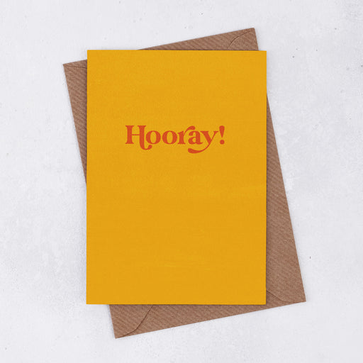 'Hooray' Greetings Card. Congratulations. Celebration Card. Positive greetings card. Motivational Greetings Card. Gift Shop Cards. Minimalist Card. Abstract Gift Cards.