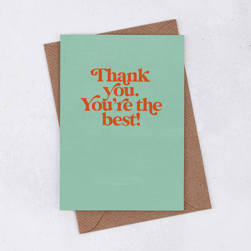 'Thank you. You're the best!' Greetings Card. Positive greetings card. Motivational Greetings Card. Gift Shop Cards. Minimalist Card. Abstract Gift Cards. Positive Card.