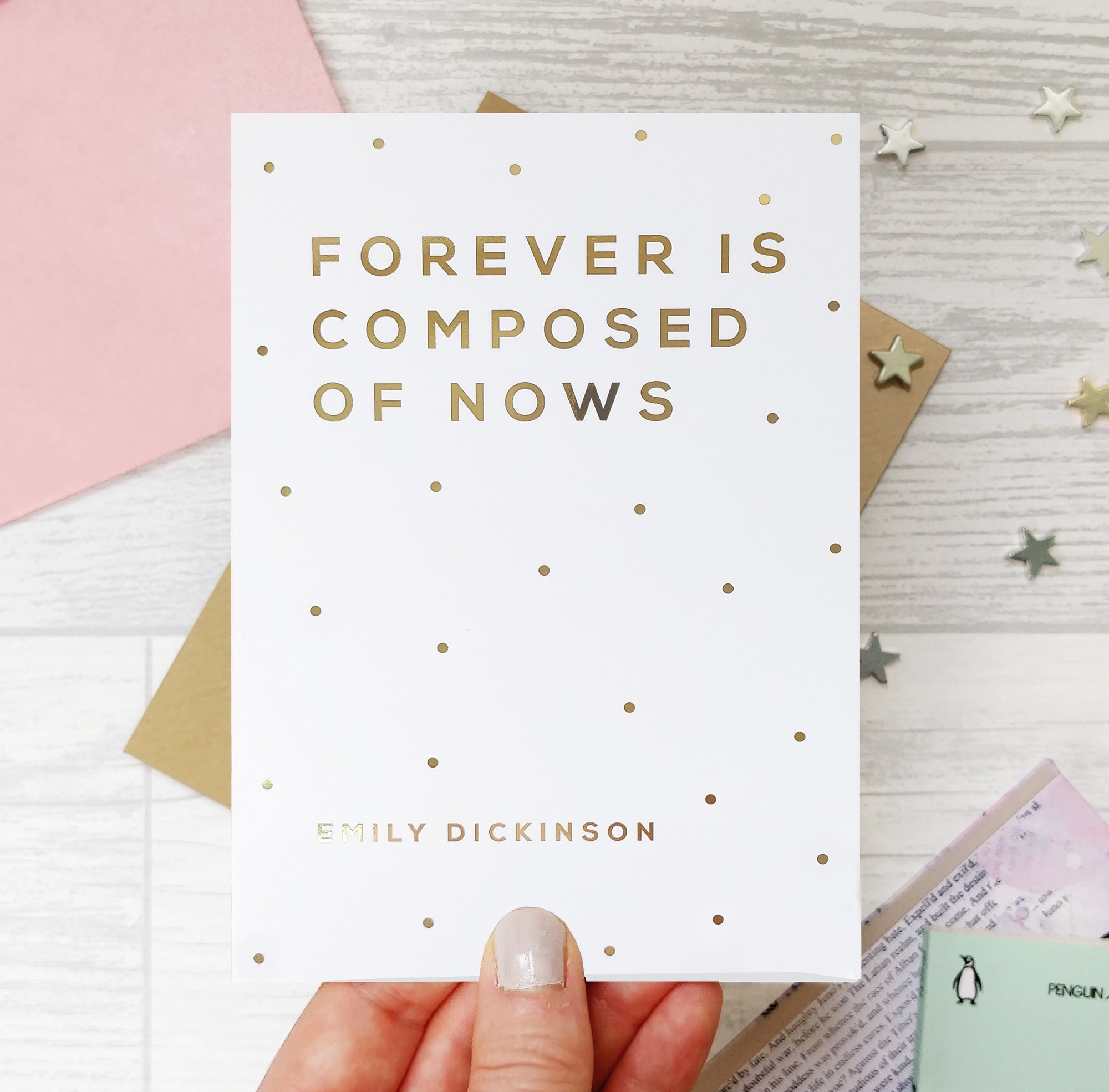 Gold Foil ‘Forever’ Wedding Anniversary Card