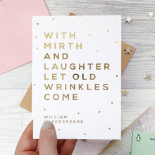 Gold Foil ‘Mirth & Laughter’ Funny Birthday Card