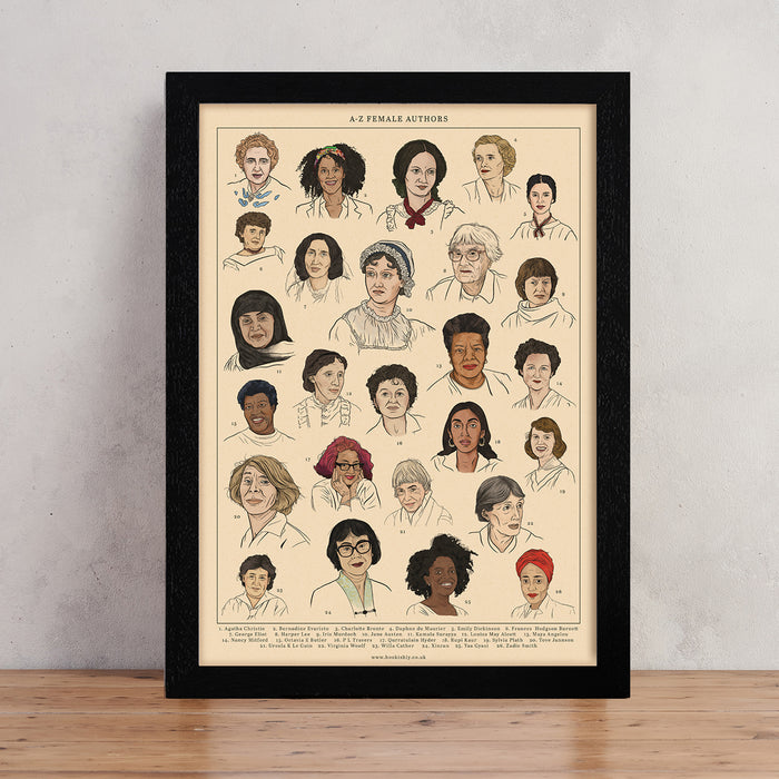 Hand drawn illustrations of powerful female authors who have made history. Powerful message portraying the strength of women. Celebrating women and their strengths. Classic Literature history.