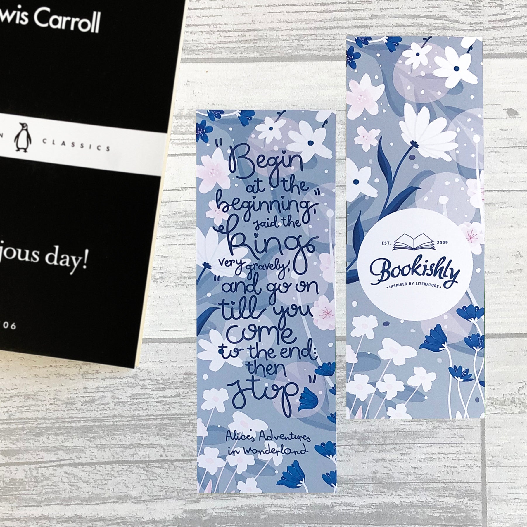 Alice in Wonderland “Begin At The Beginning“  Bookmark