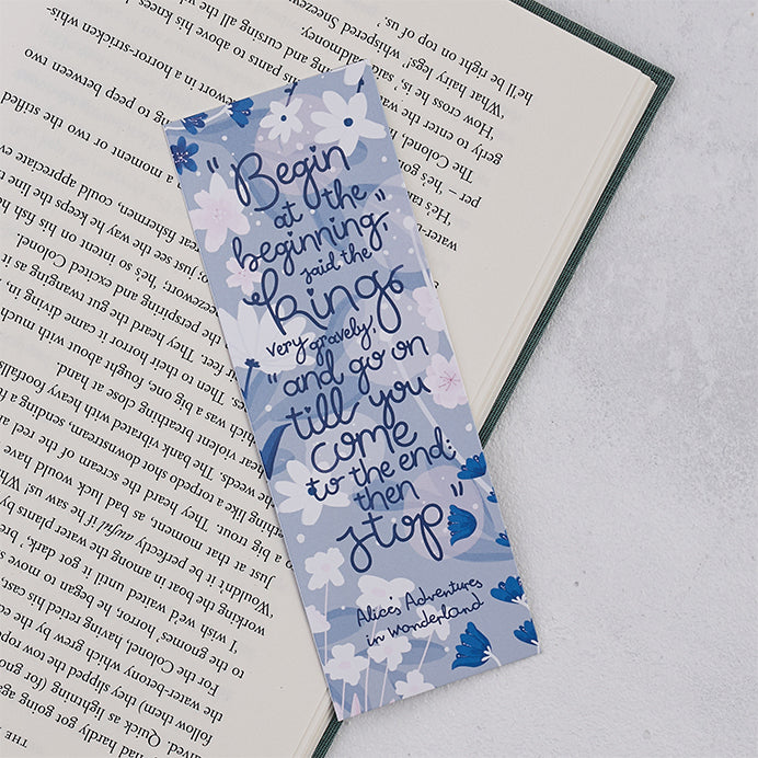 Alice in Wonderland “Begin At The Beginning“  Bookmark