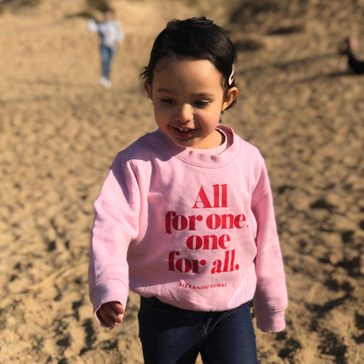 empowering 'all for one, one for all' sweatshirt
