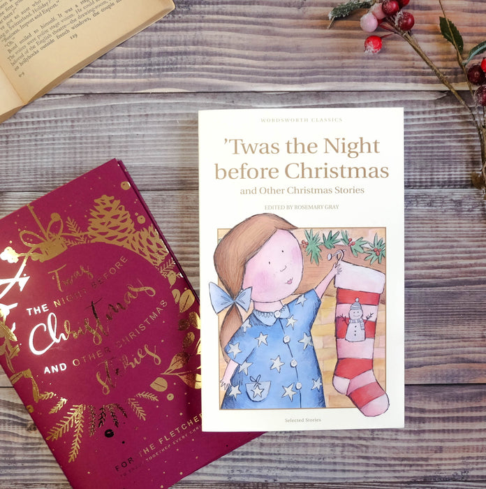 Personalised Christmas Eve book. Custom Christmas Book. Twas the night before Christmas. Xmas Eve gifts. Gold foiled. Traditional Christmas Present. Gifts for the family. Bookishly. Gifts for book lover, bookworms, readers, bibliophiles.