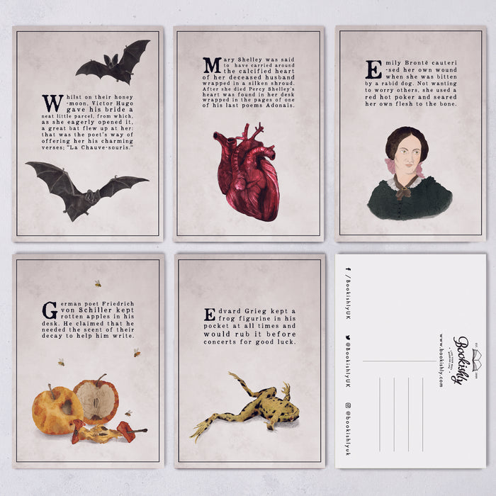 Dark Academia Style Postcard Set - 5 Pack