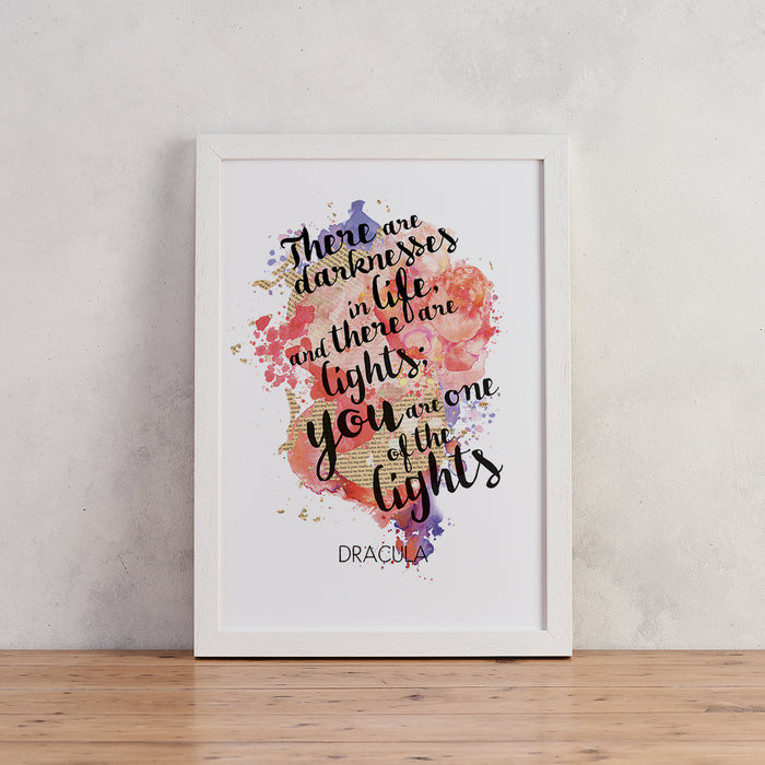 Dracula "... One Of The Lights" Thoughtful Watercolour Quote Print